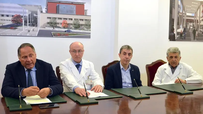 Il dg dell'Usl Benazzi con i primari all'annuncio del riconoscimento