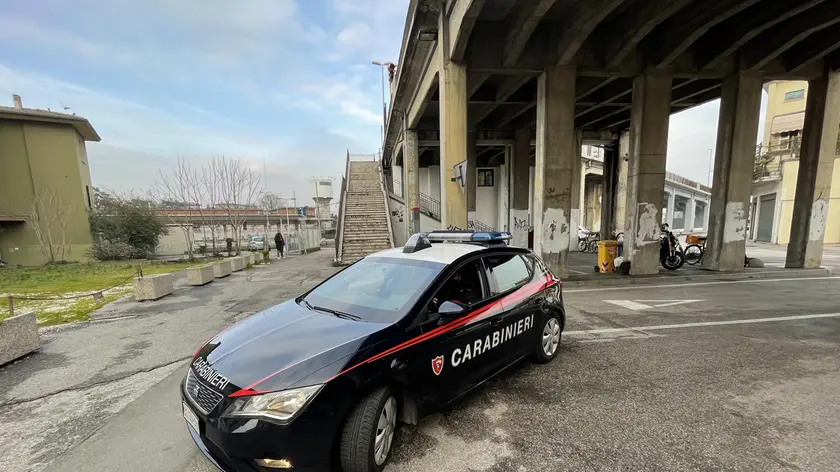 I carabinieri nei pressi del cavalcavia di San Zeno