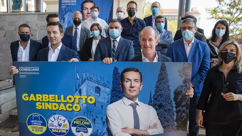 Allegranzi Conegliano PResentazione Candidato Sindaco Garbellotto Piero Garbellotto e Luca Zaia