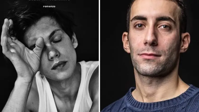 La cover del romanzo e Mattia Insolia