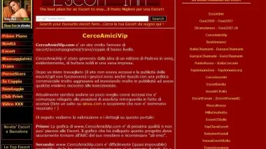 La schermata di un sito di annunci