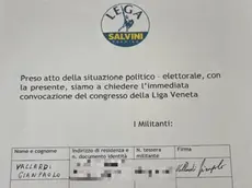 La firma di Vallardi sulla petizione