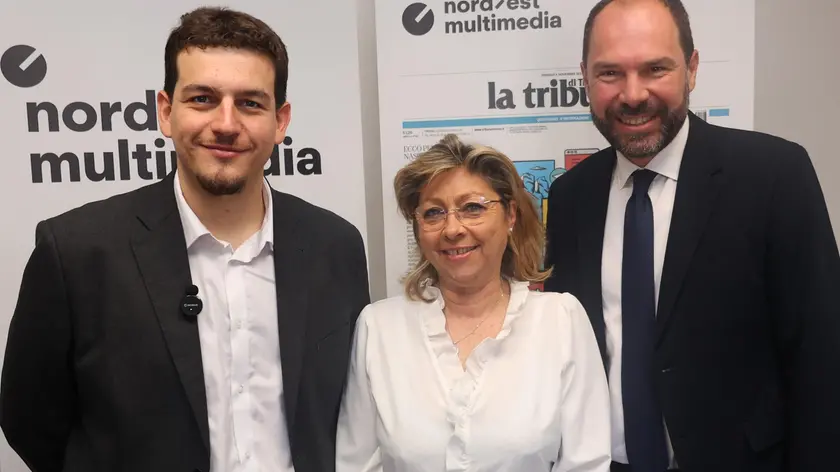 Da sinistra Giacomo Nilandi, Giuliana Tochet e Davide Bortolato, i candidati sindaco di Mogliano