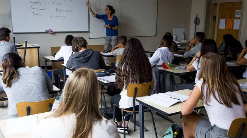 01/09/2016 Gent. Primo giorno del nuovo anno scolastico alla scuola superiore Nieuwen Bosch
