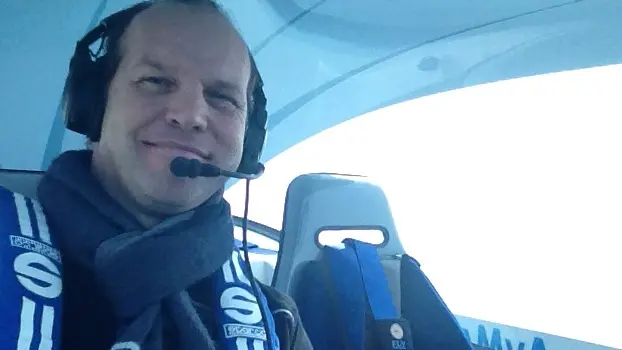 Roberto Bisa in volo
