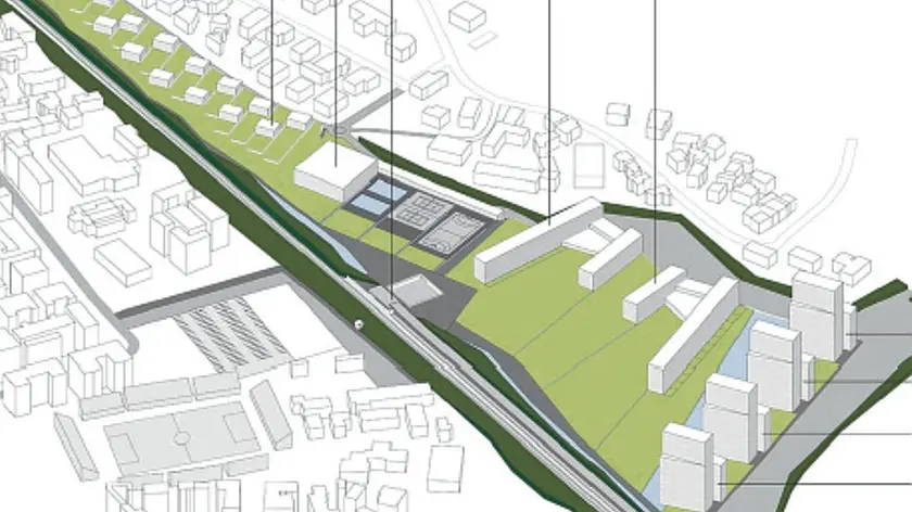 Palazzi, villette e campi sportivi che potrebbero essere realizzati al Motta
