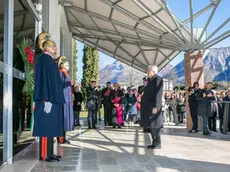 Il presidente della Repubblica, Sergio Mattarella, al cimitero del Vajont a Fortogna durante la visita del 2019