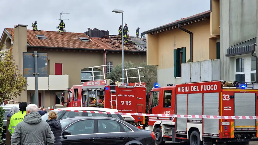L'incendio a Castelminio di Resana