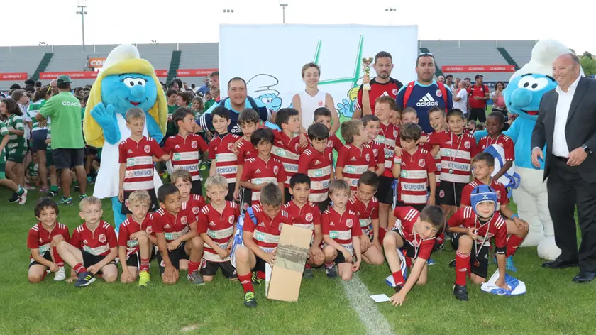 PASSERINI AG.FOTOFILM TREVISO TORNEO PUFFIAMOCI NEL RUGBY ALLO STADIO MONIGO PREMIAZIONI, IN FOTO 1° UNDER 8