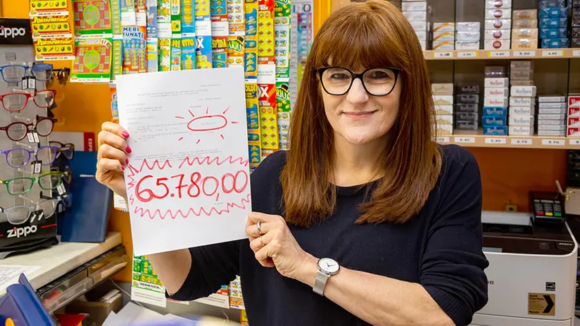 Bolognini Pinidello tabaccheria in piazza san Rocco vincita lotto Renata Roberta Bolzan titolare