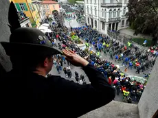 Foto d’archivio dell’Adunata nazionale degli alpini del 2023 che richiamò a Udine 85 mila penne nere