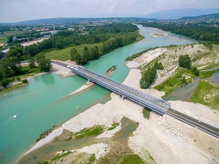 Il bypass sul Piave a Ponte della Priula