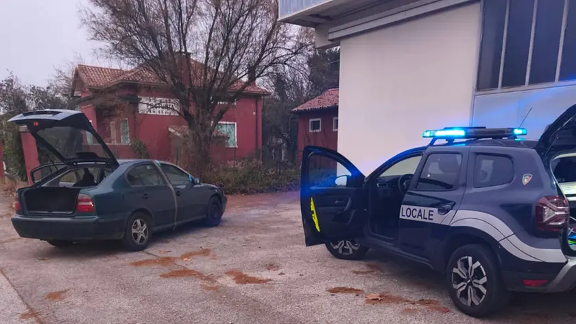 Un controllo della polizia locale di Oderzo