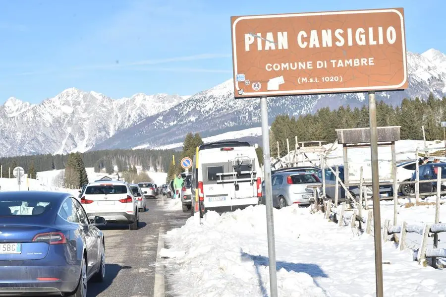 La piana del Cansiglio presa d'assalto dai turisti a Santo Stefano