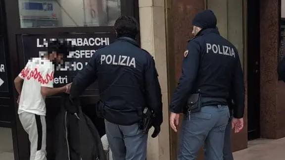 Controllo della polizia a Treviso