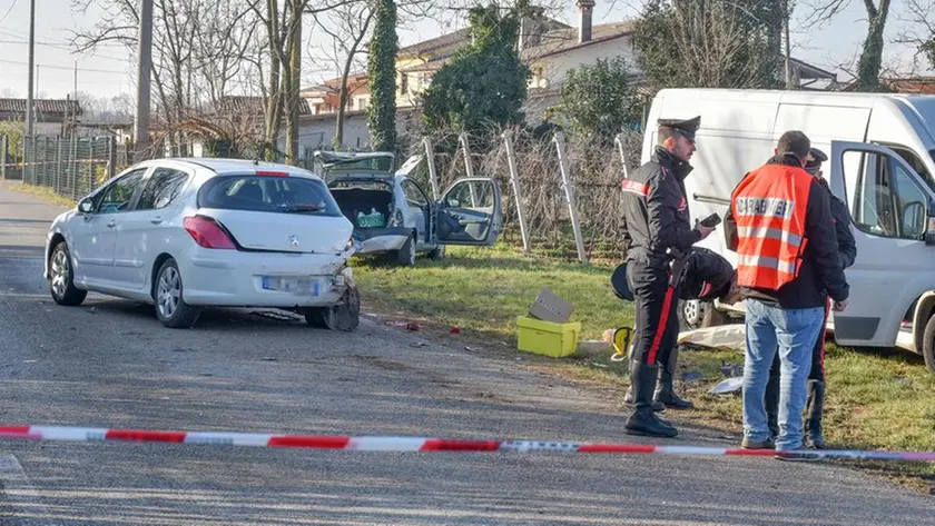 Il luogo dell'incidente in via Madonnette a Trevignano dove ha perso la vita a Marika Visentin