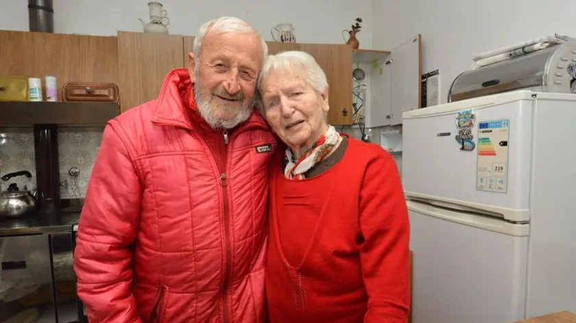 Adelmo Cervi, figlio di uno dei sette fratelli fucilati dai fascisti, con Leda Azzalini, nome di battaglia Mariska