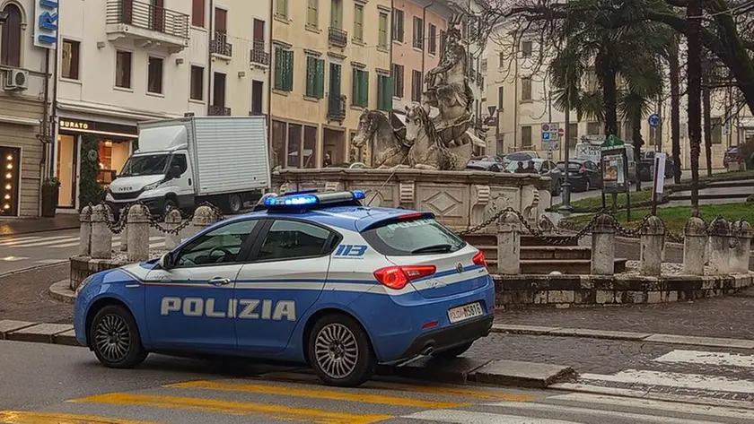 La polizia a Conegliano