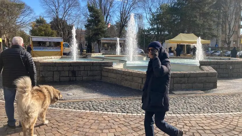 La fontana in piazza Martiri di Belfiore