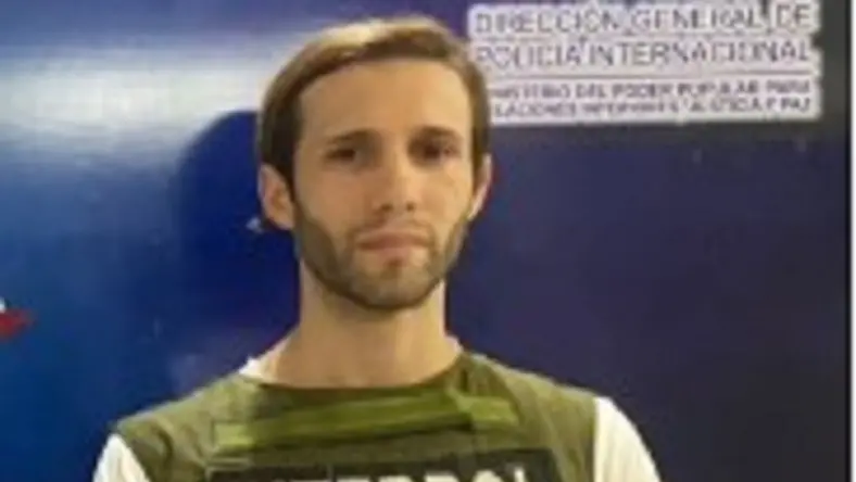 Luigi Nasato al momento dell'arresto in Venezuela