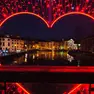 Il cuore illuminato, simbolo di San Valentino a Treviso