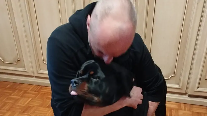 Giuseppe Sperandio con il suo Spartaco