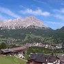 Una veduta dall'alto di Cortina d'Ampezzo