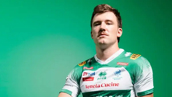 Il giocatore del Benetton Rugby Matthew Gallagher