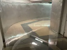 Il sottopasso della stazione di Treviso allagato