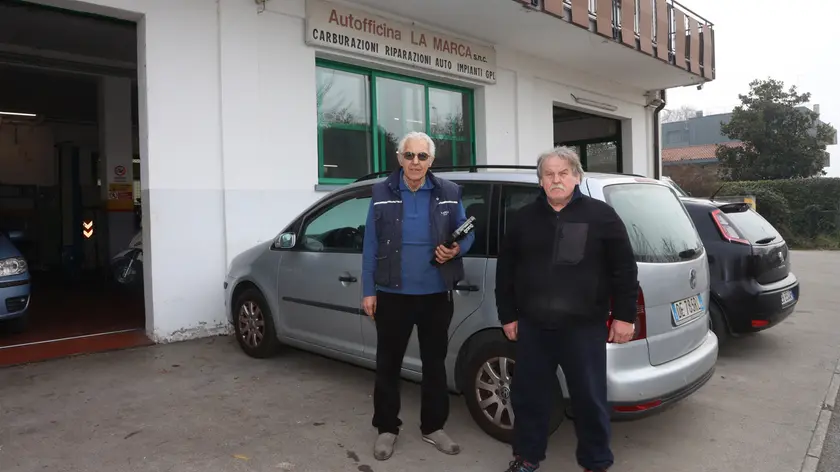 Antonio Beraldo e Antonio Cian, titolari dell’autofficina La Marca