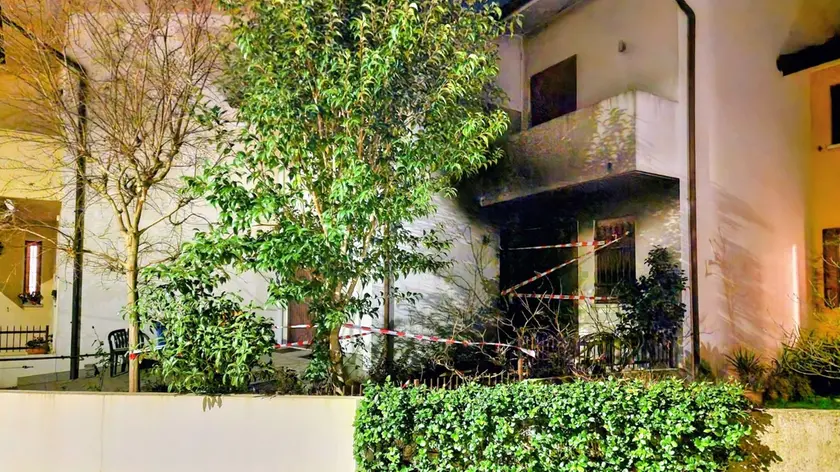 La casa incendiata a Vedelago