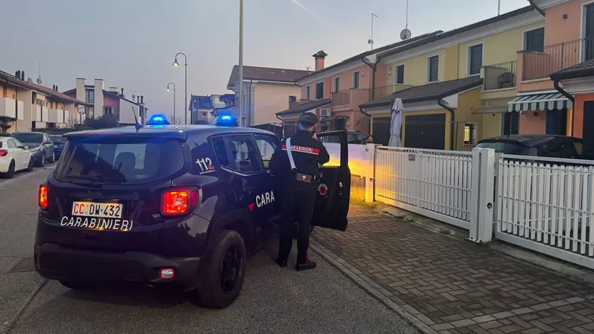 Un intervento dei carabinieri