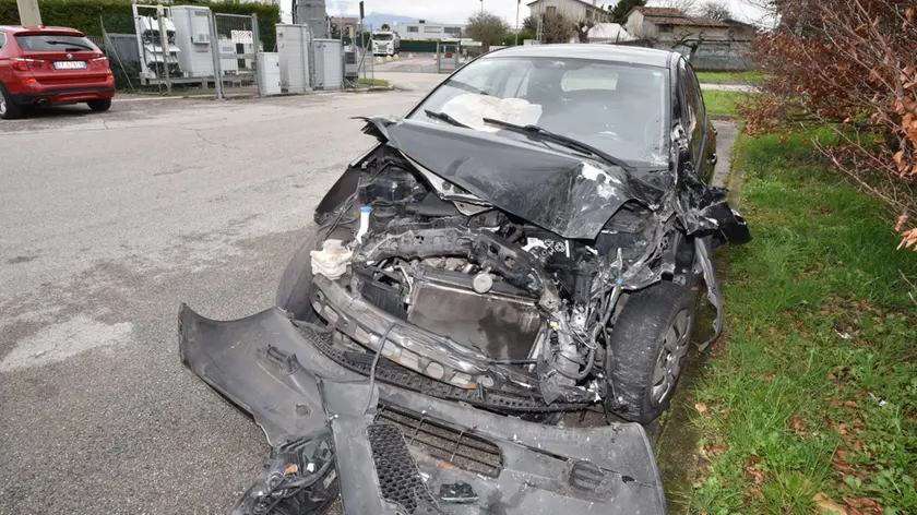 L'auto su cui viaggiavano i fratellini