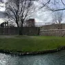 Una vista del bastione delle Mura dopo la demolizione delle scuole Stefanini