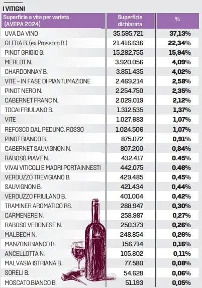 I vitigni nel Veneto Orientale