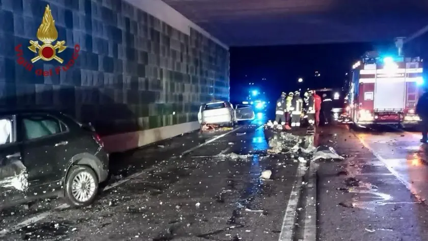 L'incidente lungo la Feltrina a Pederobba