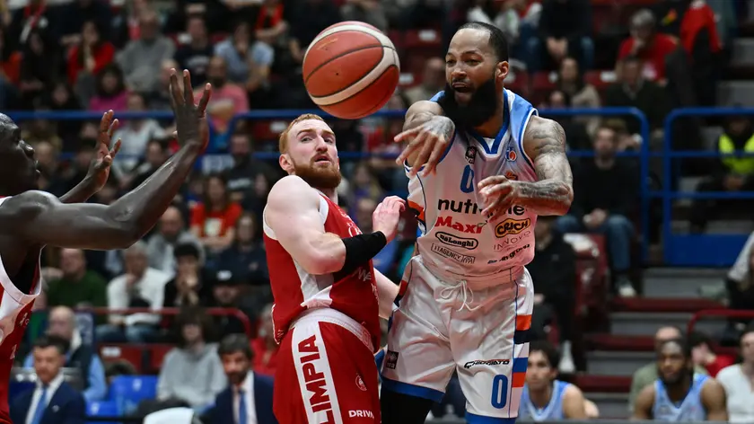 Ky Bowman, qui in azione contro l'Olimpia Milano (Foto Editoriale Report)