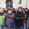 Gaia Righetto ad un sit-in davanti al municipio di Treviso