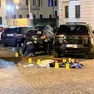 I rilievi della polizia scientifica in via Castelmenardo a Treviso dopo l'aggressione a Francesco Favaretto