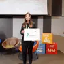 Beatrice Vettorazzo ritira il premio per RigeneraDermo