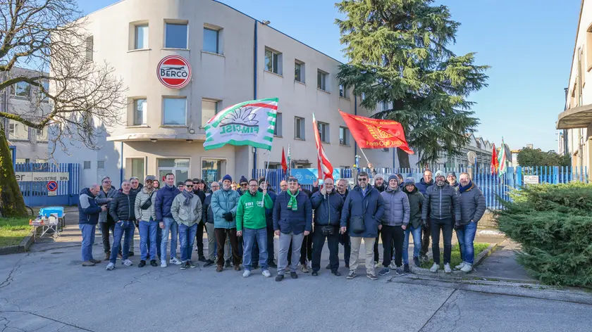 Un presidio fuori dalla Berco a Castelfranco