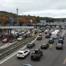 Auto in fila al casello del Lisert in una foto di repertorio