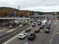 Auto in fila al casello del Lisert in una foto di repertorio