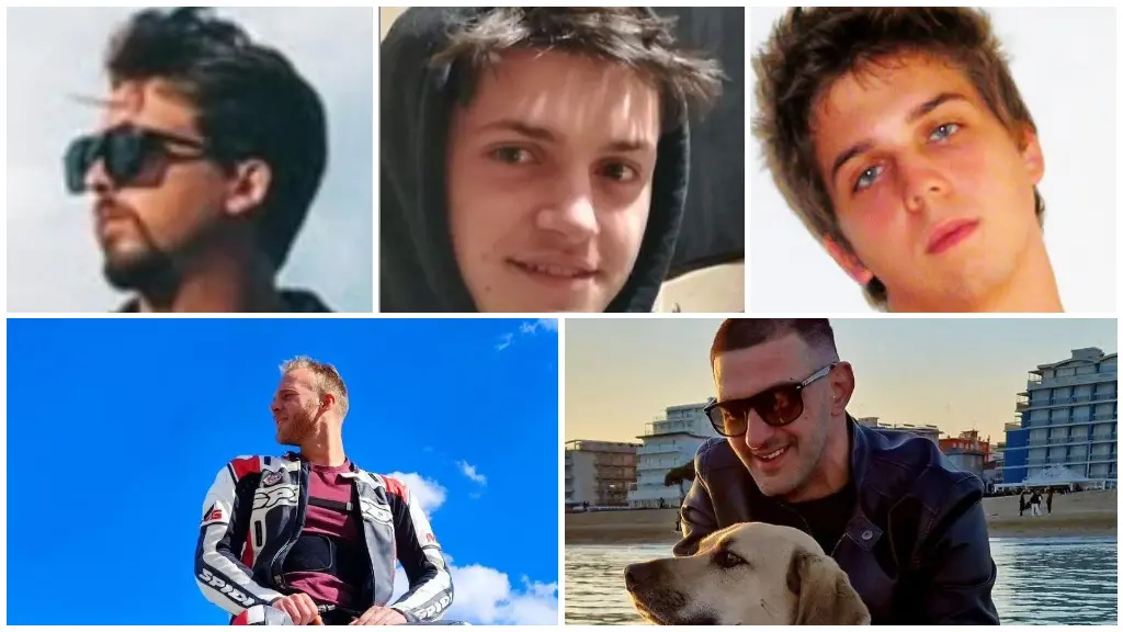 Da sinistra in alto Marco Canonico, Davide Corazzin, Giacomo Bologna, Andrea Buosi, VedadOsivcic