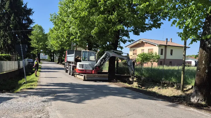 Lavori sui fossati di Nervesa