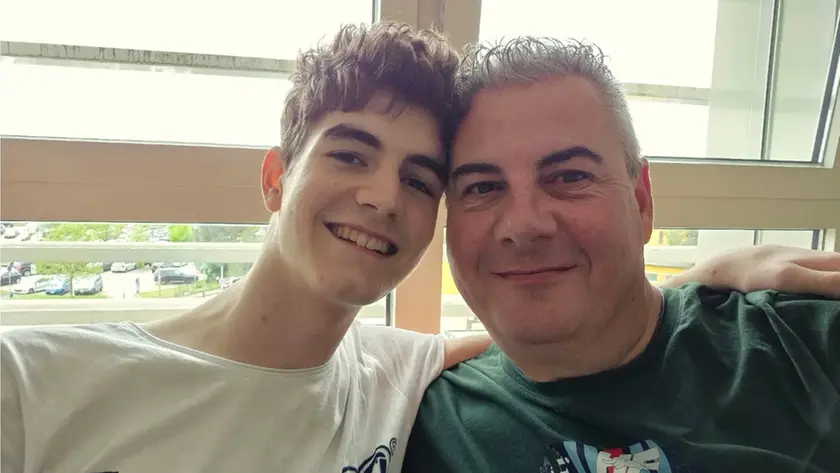 Tommaso Toldo con il padre Stefano