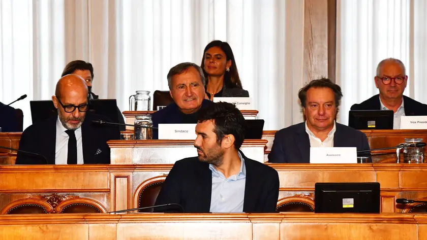 Consiglio Comunale. Michele Zuin, Andrea Tomaello, Linda Damiano, Luigi Brugnaro, Massimiliano De Martin.