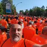 Il selfie del sindaco camminatore di Valdobbiadene Luciano Fregonese alla Deejay Ten