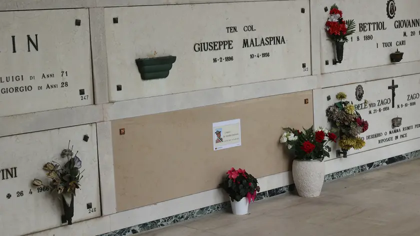 Il loculo assegnato per la sepoltura di Giancarlo Gentilini