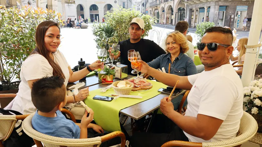 Turisti in centro a Treviso